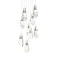 Hubbardton Forge 2022 Dark Smoke Crystal Long Luma 9-Light Large Crystal Pendant