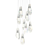 Hubbardton Forge 2022 Dark Smoke Crystal Long Luma 9-Light Large Crystal Pendant