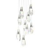 Hubbardton Forge 2022 Natural Iron Crystal Long Luma 9-Light Large Crystal Pendant