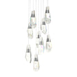 Hubbardton Forge 2022 Oil Rubbed Bronze Crystal Long Luma 9-Light Large Crystal Pendant