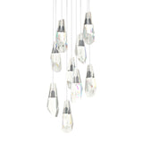 Hubbardton Forge 2022 Oil Rubbed Bronze Crystal Long Luma 9-Light Large Crystal Pendant