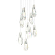 Hubbardton Forge 2022 Vintage Platinum Crystal Long Luma 9-Light Large Crystal Pendant