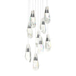 Hubbardton Forge 2022 Black Crystal Long Luma 9-Light Large Crystal Pendant