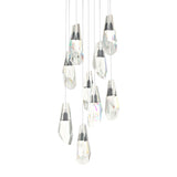 Hubbardton Forge 2022 Black Crystal Long Luma 9-Light Large Crystal Pendant