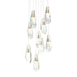 Hubbardton Forge 2022 Soft Gold Crystal Long Luma 9-Light Large Crystal Pendant