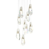 Hubbardton Forge 2022 Soft Gold Crystal Long Luma 9-Light Large Crystal Pendant
