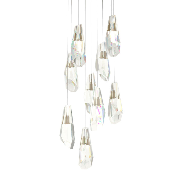 Hubbardton Forge 2022 Soft Gold Crystal Long Luma 9-Light Large Crystal Pendant