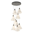 Hubbardton Forge 2022 Dark Smoke Spun Frost (SH) Standard Mobius 9-Light Pendant