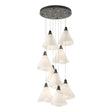 Hubbardton Forge 2022 Oil Rubbed Bronze Spun Frost (SH) Standard Mobius 9-Light Pendant