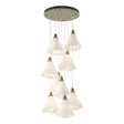 Hubbardton Forge 2022 Soft Gold Spun Frost (SH) Standard Mobius 9-Light Pendant