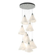 Hubbardton Forge 2022 Vintage Platinum Spun Frost (SH) Standard Mobius 9-Light Pendant