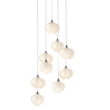 Hubbardton Forge 2022 Dark Smoke Frosted Glass (FD) Long Ume 9-Light Pendant