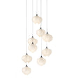 Hubbardton Forge 2022 Black Frosted Glass (FD) Long Ume 9-Light Pendant