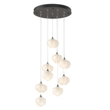 Hubbardton Forge 2022 Dark Smoke Frosted Glass (FD) Standard Ume 9-Light Pendant