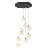 Hubbardton Forge 2022 Black Frosted Glass (FD) Standard Ume 9-Light Pendant