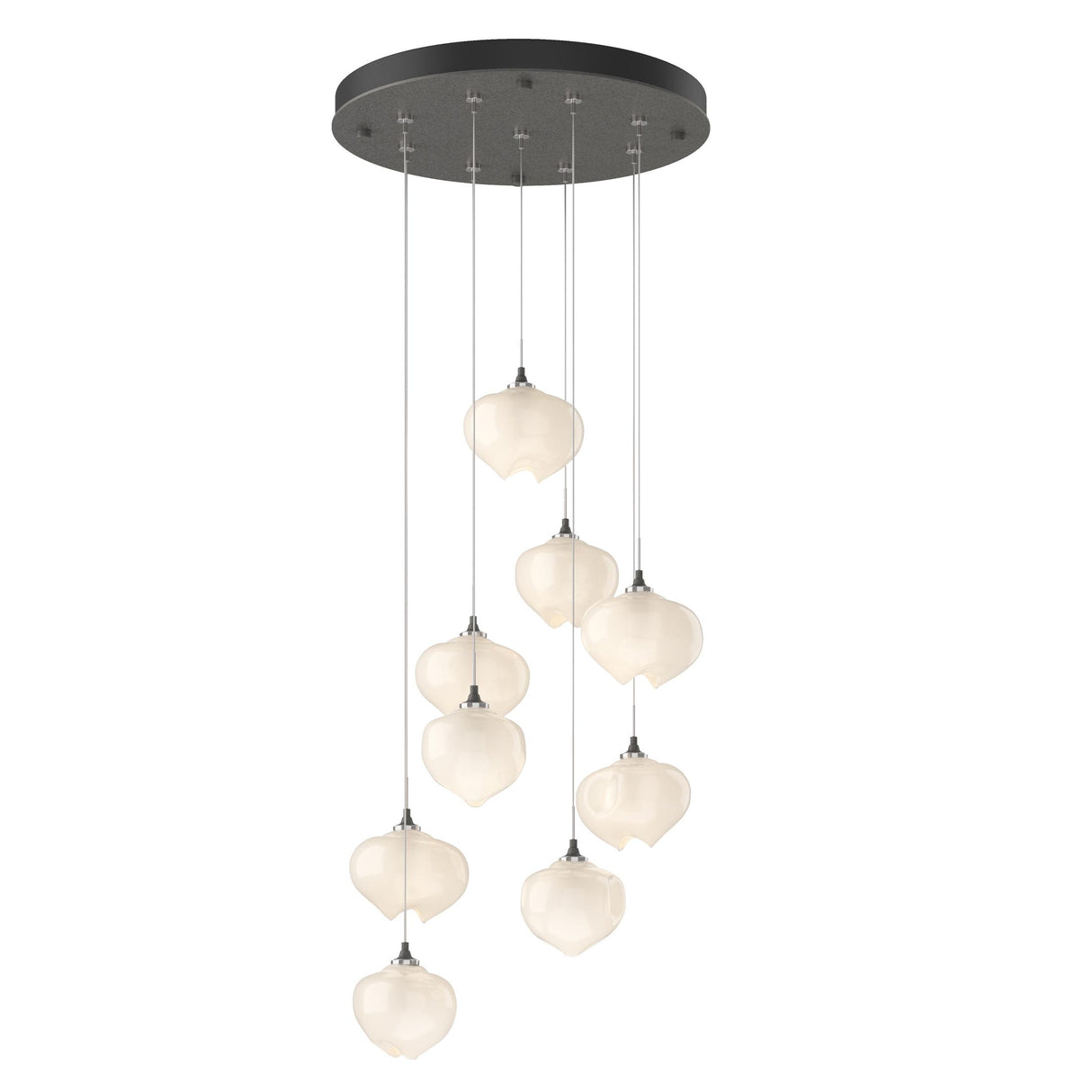 Hubbardton Forge 2022 Natural Iron Frosted Glass (FD) Standard Ume 9-Light Pendant