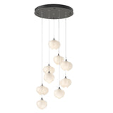 Hubbardton Forge 2022 Natural Iron Frosted Glass (FD) Standard Ume 9-Light Pendant