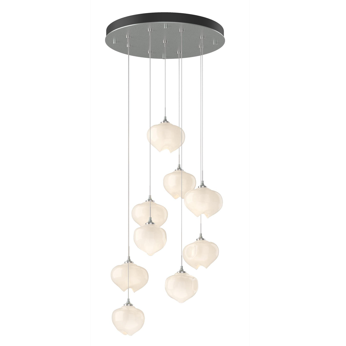 Hubbardton Forge 2022 Vintage Platinum Frosted Glass (FD) Standard Ume 9-Light Pendant