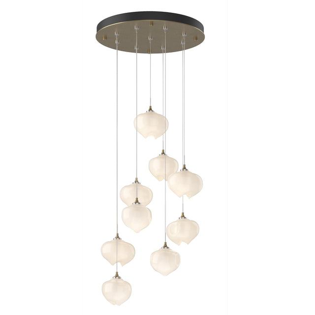 Hubbardton Forge 2022 Soft Gold Frosted Glass (FD) Standard Ume 9-Light Pendant