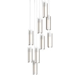 Hubbardton Forge 2022 Bronze Opal Glass (GG) Long Exos Glass 9-Light Pendant