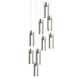 Hubbardton Forge 2022 Bronze Clear Glass (ZM) Long Exos Glass 9-Light Pendant