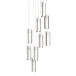 Hubbardton Forge 2022 Oil Rubbed Bronze Opal Glass (GG) Long Exos Glass 9-Light Pendant