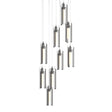 Hubbardton Forge 2022 Oil Rubbed Bronze Clear Glass (ZM) Long Exos Glass 9-Light Pendant