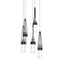Hubbardton Forge 2023 Oil Rubbed Bronze Clear Glass with White Threading (YJ) Long Link 5-Light Blown Glass Pendant