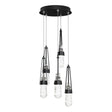 Hubbardton Forge 2023 Ink Clear Glass with White Threading (YJ) Standard Link 5-Light Blown Glass Pendant