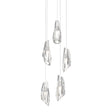 Hubbardton Forge 2023 White Crystal Long Luma 5-Light Pendant