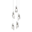 Hubbardton Forge 2023 Dark Smoke Crystal Long Luma 5-Light Pendant