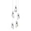 Hubbardton Forge 2023 Black Crystal Long Luma 5-Light Pendant