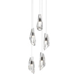 Hubbardton Forge 2023 Natural Iron Crystal Long Luma 5-Light Pendant