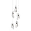 Hubbardton Forge 2023 Natural Iron Crystal Long Luma 5-Light Pendant