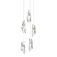 Hubbardton Forge 2023 Vintage Platinum Crystal Long Luma 5-Light Pendant