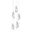 Hubbardton Forge 2023 Vintage Platinum Crystal Long Luma 5-Light Pendant