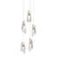 Hubbardton Forge 2023 Modern Brass Crystal Long Luma 5-Light Pendant