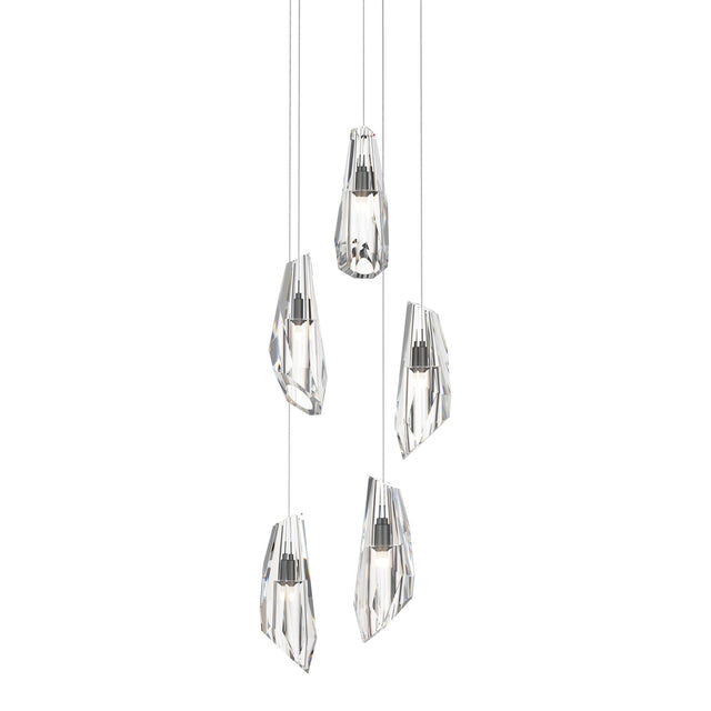 Hubbardton Forge 2023 Ink Crystal Long Luma 5-Light Pendant