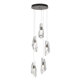 Hubbardton Forge 2023 Dark Smoke Crystal Standard Luma 5-Light Pendant