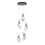 Hubbardton Forge 2023 Dark Smoke Crystal Standard Luma 5-Light Pendant