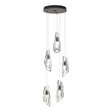 Hubbardton Forge 2023 Oil Rubbed Bronze Crystal Standard Luma 5-Light Pendant