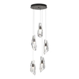 Hubbardton Forge 2023 Oil Rubbed Bronze Crystal Standard Luma 5-Light Pendant