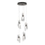 Hubbardton Forge 2023 Oil Rubbed Bronze Crystal Standard Luma 5-Light Pendant