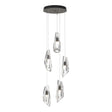 Hubbardton Forge 2023 Natural Iron Crystal Standard Luma 5-Light Pendant