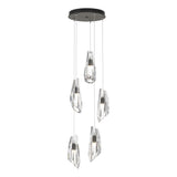 Hubbardton Forge 2023 Natural Iron Crystal Standard Luma 5-Light Pendant