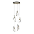 Hubbardton Forge 2023 Soft Gold Crystal Standard Luma 5-Light Pendant