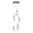 Hubbardton Forge 2023 Vintage Platinum Crystal Standard Luma 5-Light Pendant