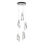 Hubbardton Forge 2023 Vintage Platinum Crystal Standard Luma 5-Light Pendant