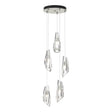 Hubbardton Forge 2023 Sterling Crystal Standard Luma 5-Light Pendant