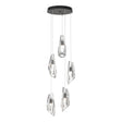 Hubbardton Forge 2023 Ink Crystal Standard Luma 5-Light Pendant